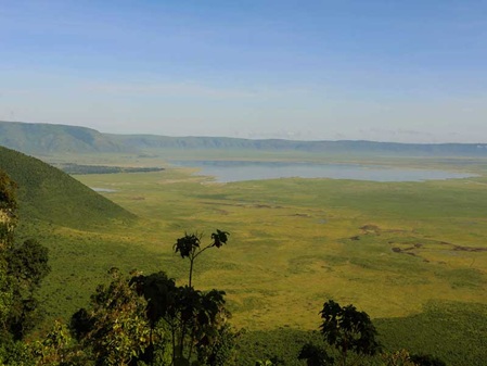 View down to Ngorogoro crater